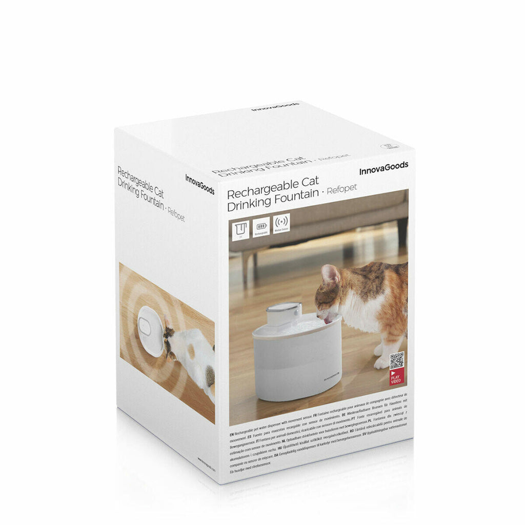 Fuente para Perros y Gatos Recargable con Sensor Refopet InnovaGoods